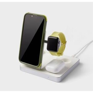 3 in 1 Charger for iPhone Watch and Apple AirPods - heyday White